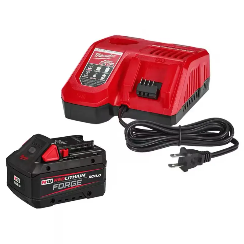 Milwaukee M18 18-Volt Lithium-Ion REDLITHIUM FORGE Starter Kit with 8.0Ah Battery and Rapid Charger