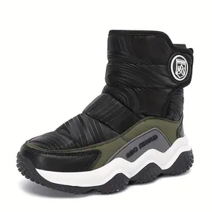 2025 ' Heavy-Duty Snow Boots with -Like Fleece & Woolenot-like Design --Top Winter Boots with Closure, Non-Rubber Sole Boys & Girls,,, Outdoor (Warm Cold Weather Footwear), Teenager(Sheets)