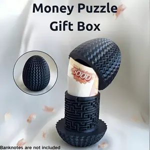 Money Maze Puzzle Box with Hidden Compartments, Surprise Gift for Birthdays & Christmas, Educational Toy, Durable Structure, Collectible Item