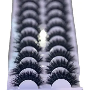 7 Pairs Natural Full Strip Lashes - Thick & Fluffy Dramatic Fake Eyelashes for Charming Eye Makeup - Cosmetic, Eyelash Extension