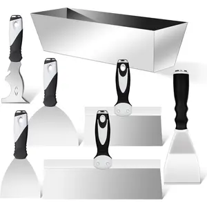 8" Drywall Taping Knife, Stainless Steel Taping Knife, Plastering Spatula Tools, Plastering Tool, Soft Grip Handle for Drywall Joint Taping