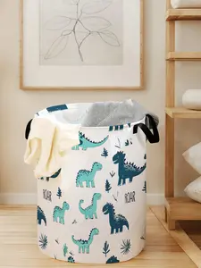 Dinosaur Print Laundry Basket with Handles, Durable Large Capacity Foldable Storage for Toys and Laundry, All Seasons Use, Laundry Hamper, Laundry Organizer, Dirty Clothes Basket
