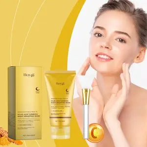 HOYGI Turmeric Collagen Night Wrapping Mask, Overnight Mask For Nourishing, Turmeric Night Wrapping, Vitamin C, Easy to Fall Off