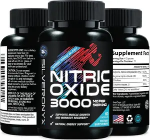 Extra Strength Nitric Oxide Booster 3000mg - 3X Strength L-Arginine AKG & Citrulline Malate - Premium Nitric Booster Natural Energy, Muscle & Heart Support, Bottled in USA Men & Women - 60 Capsules