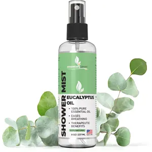 8oz Pure Eucalyptus Shower Spray – 100% Organic Oil for Shower, Sauna, Spa & Steam Rooms