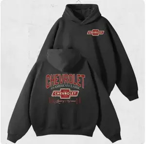Streetwear Vintage Chevrolet American Hoodie – 90s Style Unisex Car Lover Pullover, Classic Chevy Accessories Shirt