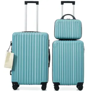 Luggage Set 3-Piece , Durable Hardshell ABS Suitcase with Spinner Wheels, TSA Lock, Side Hooks, Lightweight Carry-On & Checked Luggage 12/20/24inch