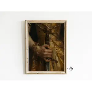 Victorian Art Poster Print moody Poster Painting, vintage woman Print, victorian decor wall art, dark moody antique art Print