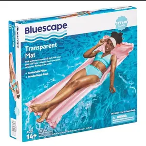 Bluescape blue Transparent Air Mat, Inflatable Pool Float,  Unisex