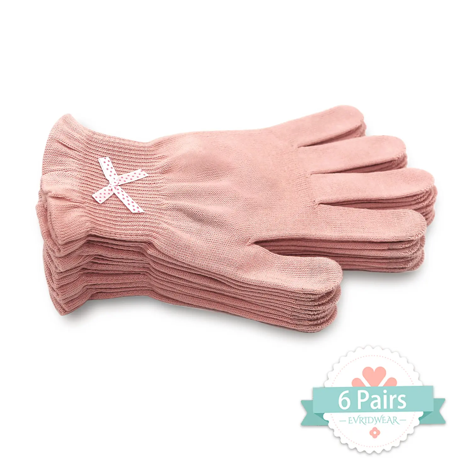 EvridWear Beauty Cotton Gloves - Touchscreen-Finger, Beauty Products for Eczema Dry Hands Skin Care Therapy, Moisturizer for Day-Night Hand Care, 3 Sizes in Feather-Light or Lightweight Options, Hydrating, Hand Treatment