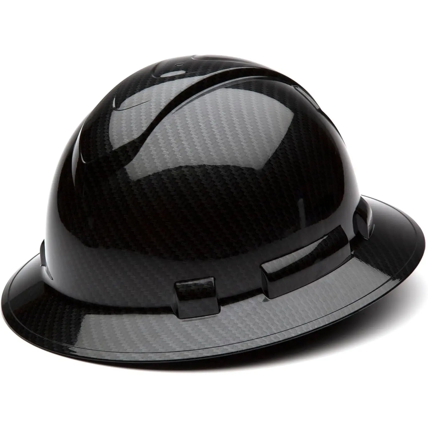 Ridgeline Full Brim Hard Hat Safety Gear - 4-Point Adjustable Ratchet System, Durable HDPE Shell, Impact-Rated for General Industrial Use, 4 Point Ratchet, Easy-Adjust Ratchet System