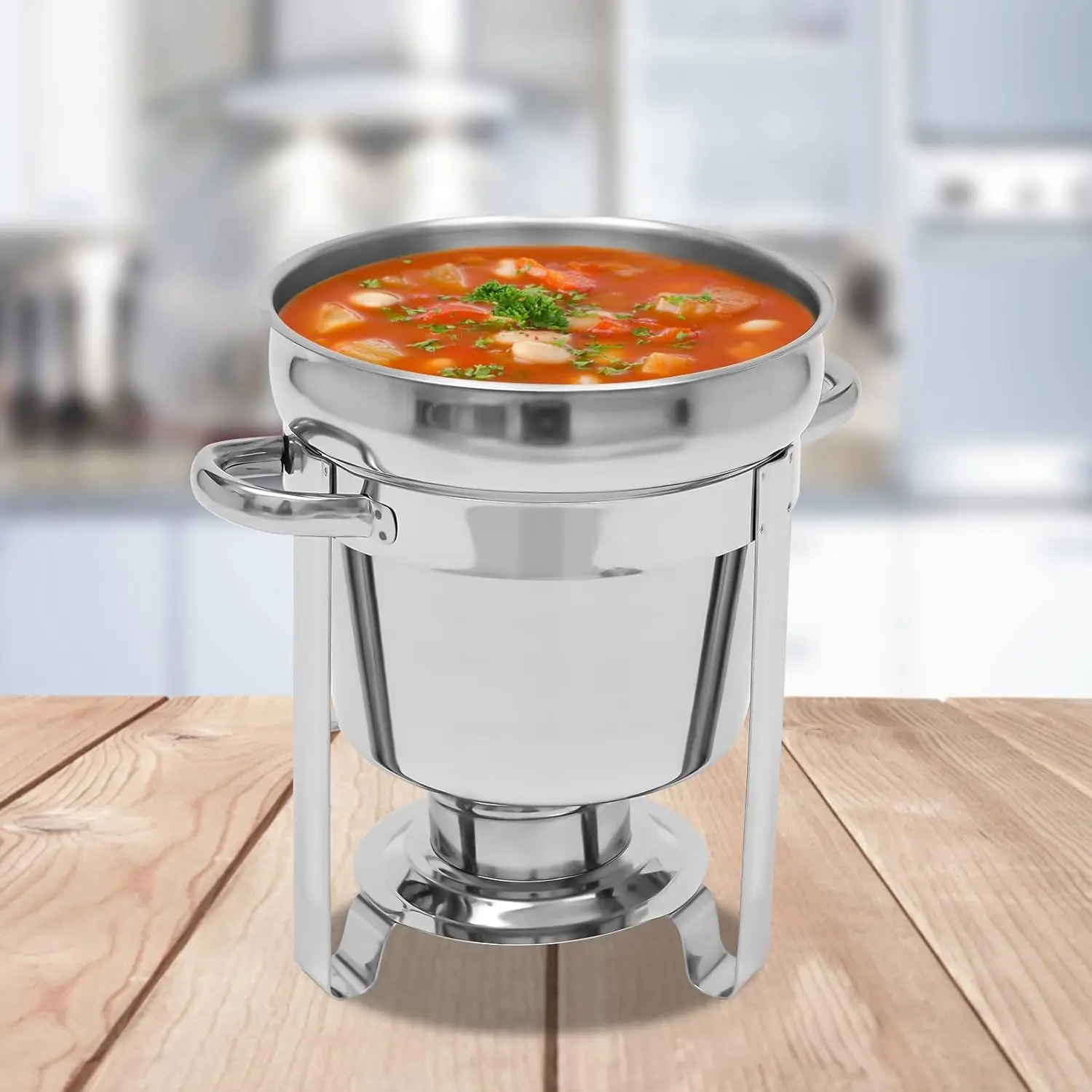 Tiger Chef Soup Warmer - 7 L Soup Chafer Catering Supplies Food Warmer - Chafing Dish Buffet Set - Food Warmers for Parties Pot Pan