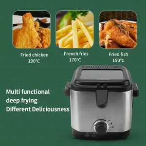 Stainless Steel Multifunctional Electric Fryer, Fuel-efficient Household French Fry Fryer, Deep Fryer, French Fry Fried Chicken