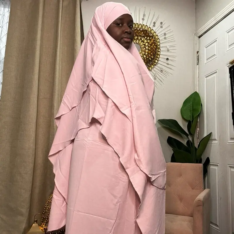 Women's 3-Piece Abaya Set with Jilbab and Niqab