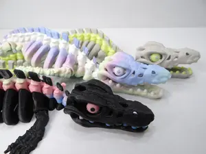 Articulating Skeleton Mosasaurus Figurine – 3D Printed Prehistoric Ocean Dragon