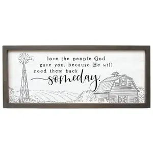 Sincere Surroundings. 24" People God Gave. Farmhouse Frame.