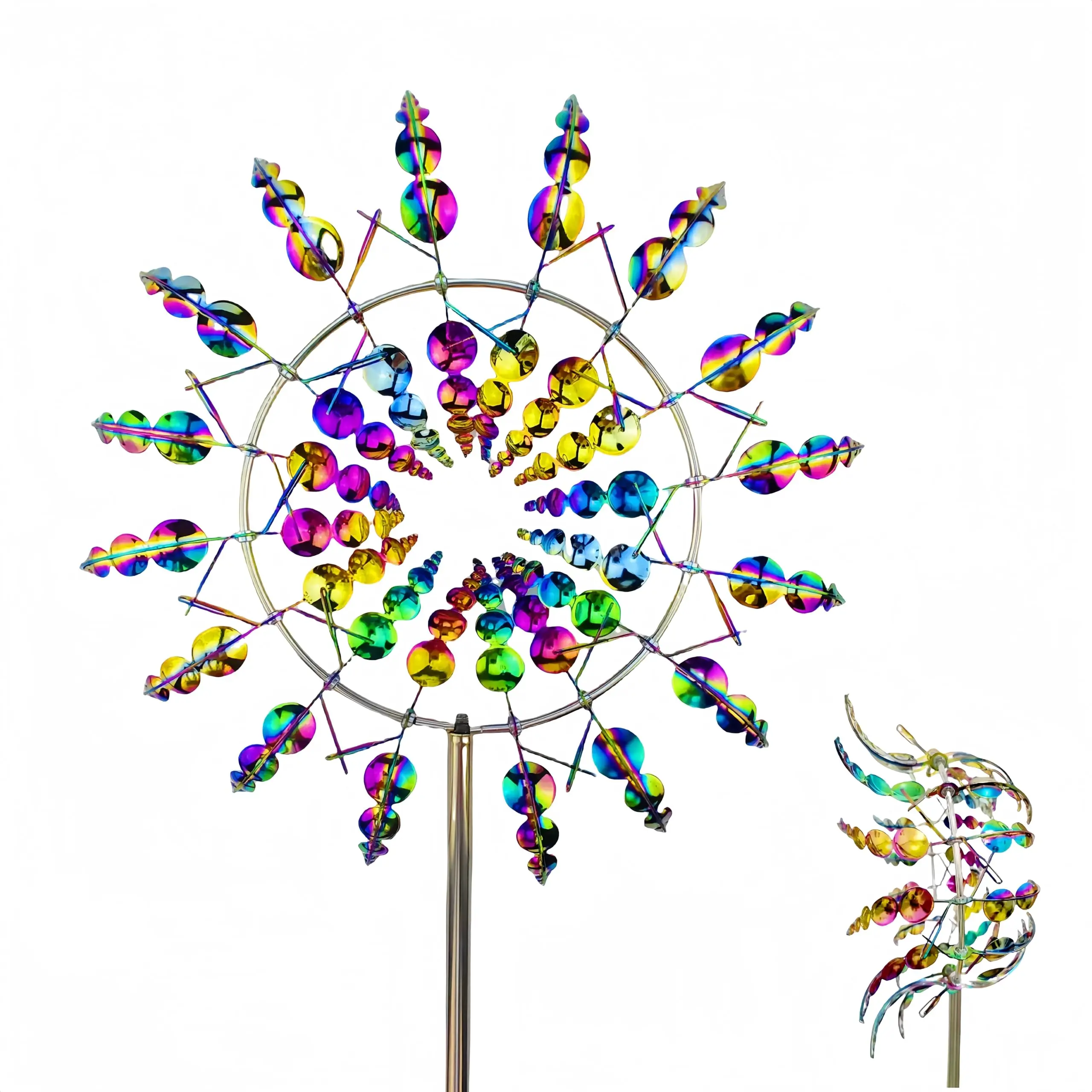 Magical 3D Wind Spinners Outdoor 360° Metal Windmills for Yard Garden, Wind Powered Wind Catchers Sculptures & Spinners for Yard Garden Decoration