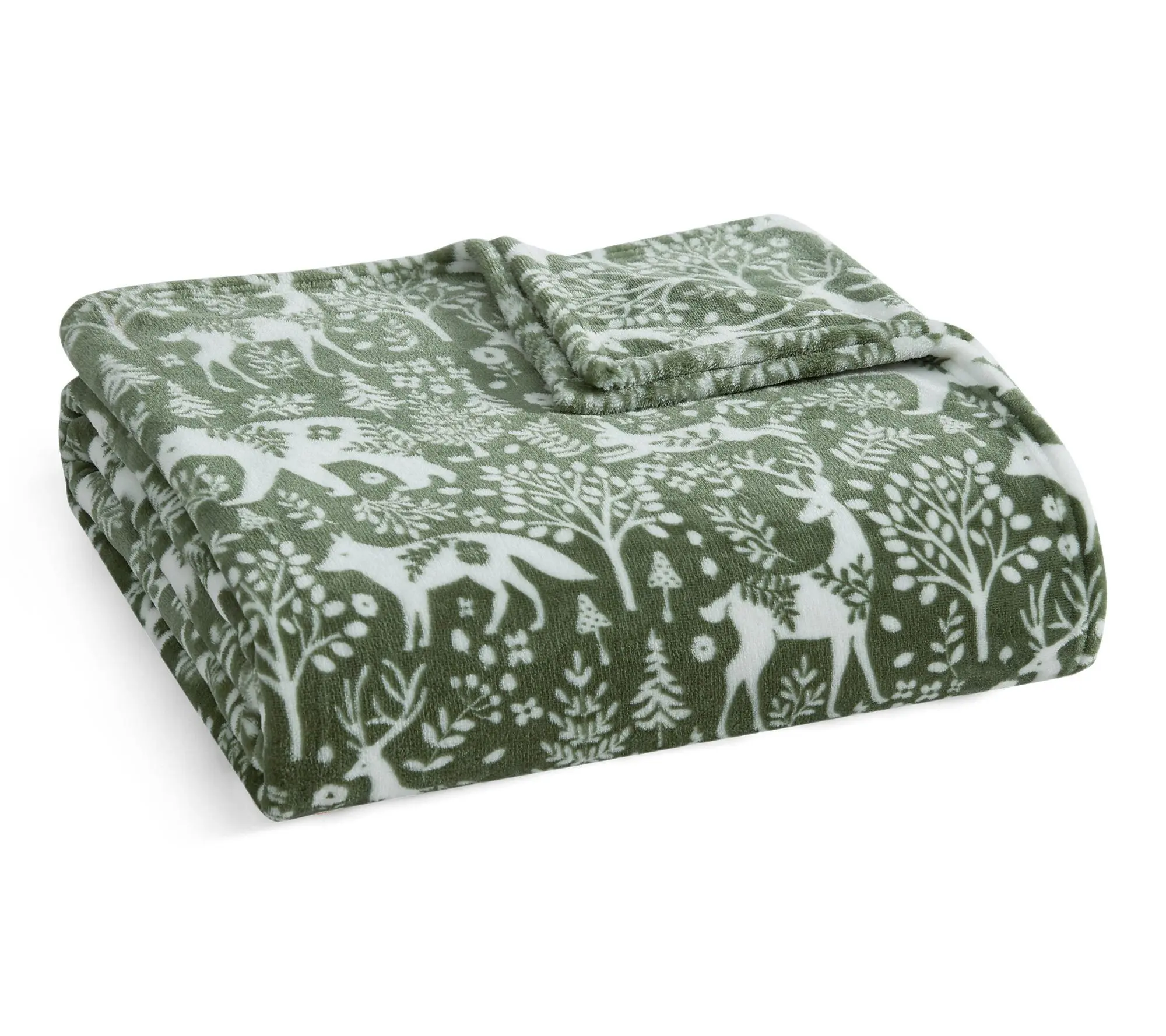 Martha Stewart Nordic Forest Green Plush 60"X70" Throw Martha Stewart Nordic Forest Green Plush 60"X70" Throw