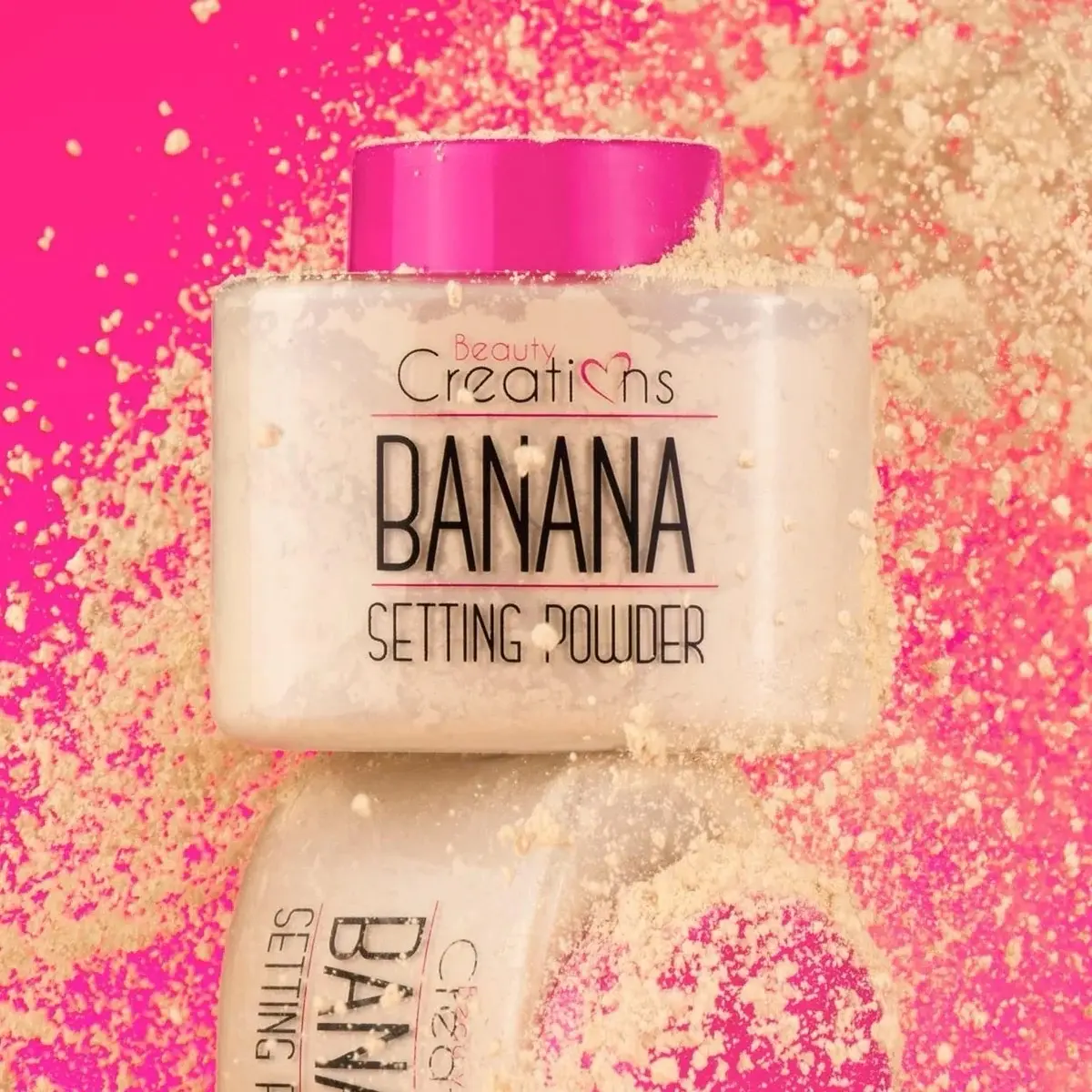 Beauty Creations Banana Translucent Setting Powder, Long-Lasting Oil Control and Soft Focus Finish, Weightless Formula for All Skin Types, Smooth, Cosmetic, Makeup, Dusting Powder