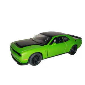 KINSMART 2023 Dodge Challenger SRT Demon 170 Green Die-Cast Model Car 1:40 Scale with Openable Doors & Pull-Back Action for Enthusiasts