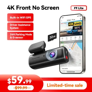 REDTIGER 4K Dash Cam F9 Lite Front ADAS WiFi GPS Mini Hidden G Sensor 24H Parking Monitor 32GB Card APP Control Loop Recording Night Vision Dashcam Vehicle-Holiday Haul