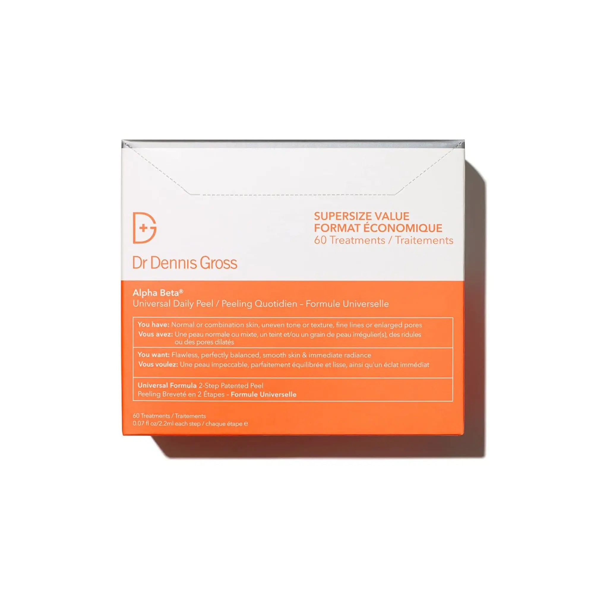 Dr. Dennis Gross Alpha Beta Universal Daily Peel, 60-Pack Face Peel with Vitamin C, Sodium Bicarbonate, Resveratrol, Lecithin & Anti-Wrinkle Benefits
