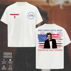 President Band Fourth of July T-Shirt Collection, Make America Metal Again Graphic Tee, Patriotic Alternative Metal Shirt, Dark Modern Rock Inspired Tee, Unisex Oversize Music Shirt for Men & Women