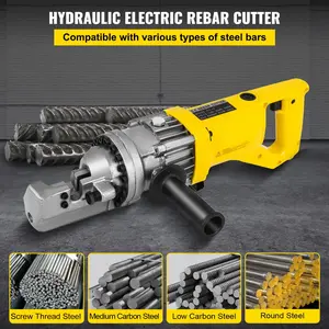 VEVOR Electric Rebar Cutter, 900W Portable Electric Hydraulic Rebar Cutter, Cutting up to 5/8 Inch #5 4-16mm Rebar within 3 Seconds,110V,with Easy to Carry Stainless Box