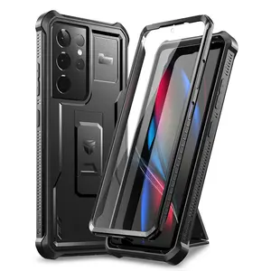 Dexnor for Samsung Galaxy S21/S21 Plus/S21 Ultra/S21 FE Case, [Built in Screen Protector and Kickstand] Heavy Duty Military Grade Protection Shockproof Protective Cover for Samsung Galaxy S21 Series 5G