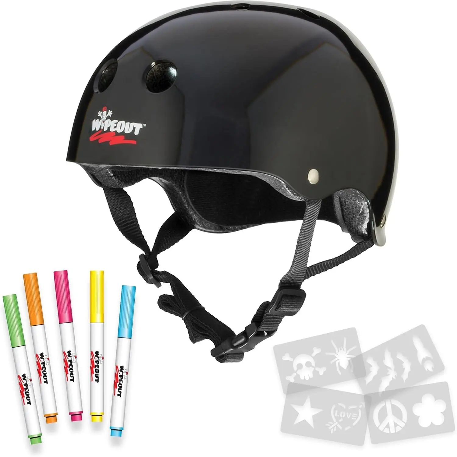 Wipeout Triple Eight SNOW Helmet Black 8 Years Old and Up WP4352 for Skiing Snowboarding Adult Youth