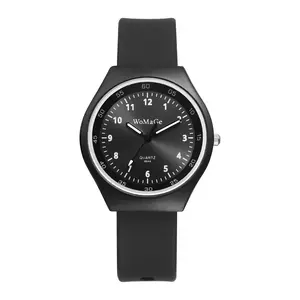 OIDEA Unisex Minimalist Silicone Watch - Ultra-Thin Quartz Movement, Soft Silicone Band, Easy-Read Arabic Number Face, Large Dials, Daily Wear Watch, Wearable Wristwatch for Teens