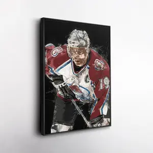 Joe Sakic Wall Art ? Colorado Avalanche  Print, NHL Hockey Decor, Framed Poster Gift for Fan Room, Man Cave, or Office ( Unframed - Print Only )