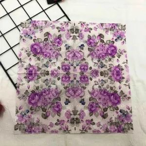 10/20pcs 33cm 2Layer purple printed napkins full page printed party decoration tissues restaurant paper DIY Decoupage Paper