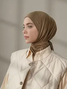 1pc Button High Elastic Hijab, Soft Skin-Friendly Fabric, Breathable Muslim Daily Wear, Premium Jersey Hijab for Outdoor Use