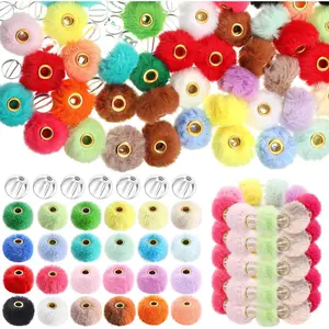 360 count Fuzzy Faux  Poms Beads for Pens Bulk Soft Fluffy Colored Spacer Clear Beads for DIY Bracelet  Pens Handicrafts  Accessories  Supplies(Mlticolor)