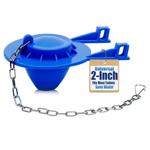 2-Inch Toilet Flapper Replacement Kit Compatible with Most Kohler, American Standard, TOTO & Standard 2″ Flush Valves, High Performance Rubber with Stainless Steel Chain, Easy Install