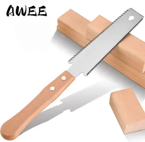 6 Inch Flexible Double Edge Pull Saw Non-Slip Handle Sharp Lightweight for Woodworking Craft DIY Garden Trimming