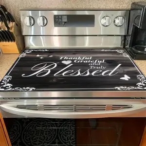Durable Gas Range Burner Protector Cover, Heart Butterfly Pattern Design, Heat Resistant and Scratch Proof, Easy to Clean, Multi-Purpose Kitchen Accessory