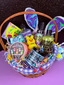 Blue/White Checkered Basket