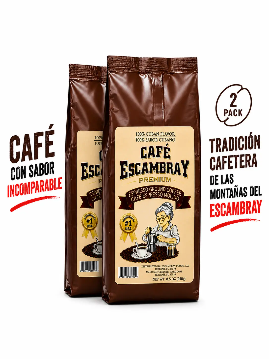 Cafe Escambray - Pack de 2 (Cuban Espresso)