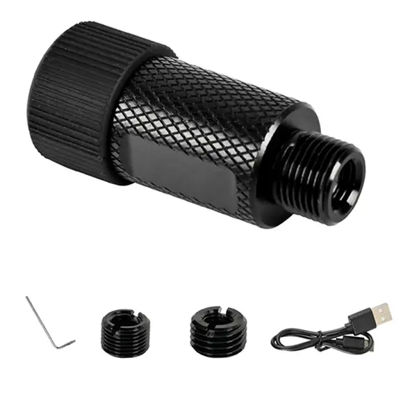 Rechargeable Blue Archery Sight Light, 3 Brightness Levels Black Bow Sight Light for Hunting,with 1/4-28 3/8-32 7/16-20 Adapter for Hunting Bow Sight Light Outdoor