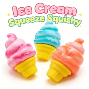 3PCS Ice Cream Squeeze Squishy Set Ultimate Slow Rising ASMR – Sweet Scented Sensory Fidget for Stress Relief & Anxiety Perfect Kawaii Party Favors & Birthday Gifts