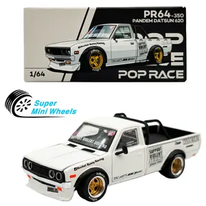 Pop Race 1:64 Pandem Datsun 620 White #350