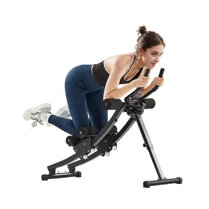 【Summervibes】VEVOR AB Workout Machine, Dual-track Ab Workout Equipment at Home Gym, Core & Abdominal Trainers for Women, 440 lbs Weight Capacity Strength Training Ab Cruncher, Foldable Adjustable Fitness Exerciser
