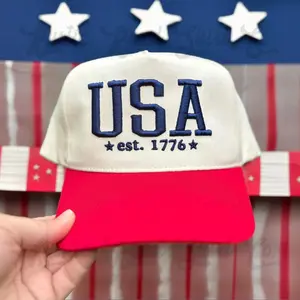 USA Embroidered Hat – Patriotic Trucker Hat for 4th of July Celebrations, Cool Colors, Brighten Up Your Look, Timeless Appeal