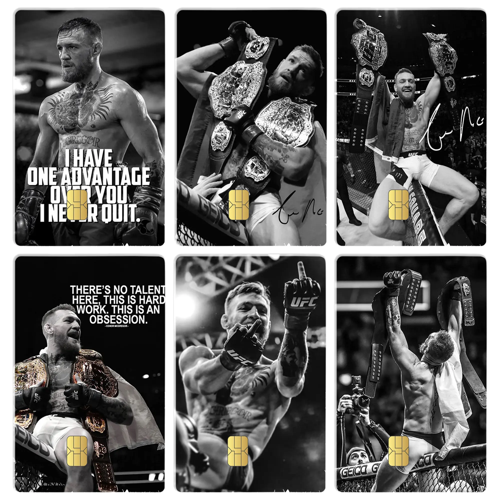 Conor Mcgregor Boxing Card Skin Sticker, UFC MMA Fighter Debit Card Wrap Gift for Fans