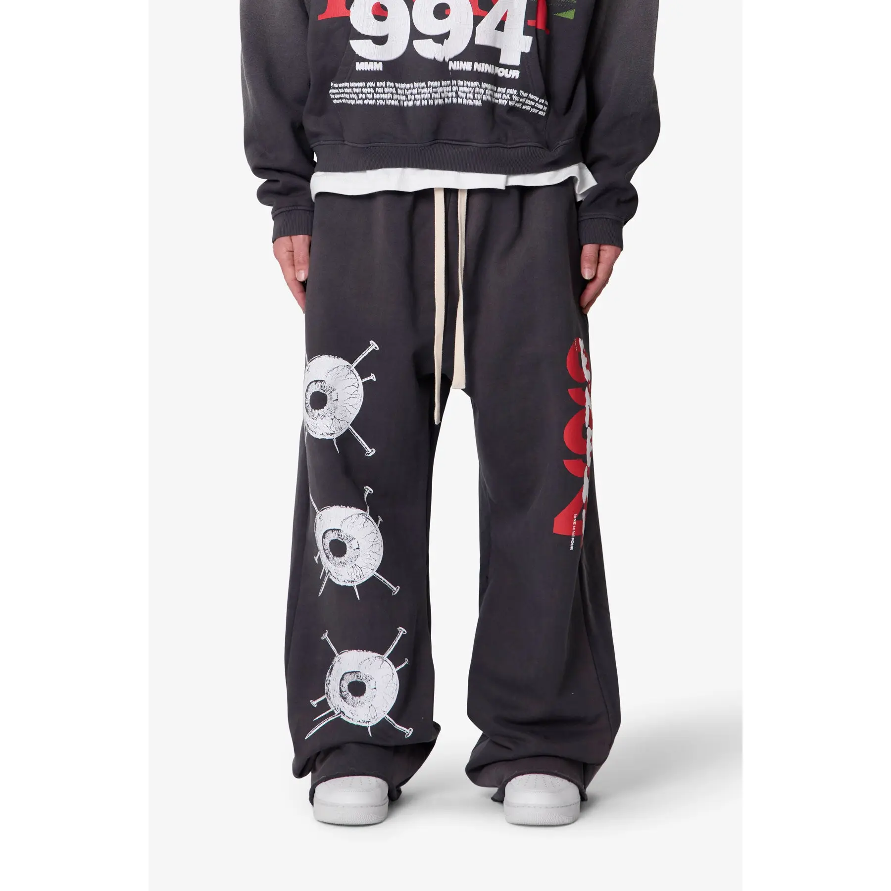 mnml Ultra Baggy Enemy Sweatpants - Washed Black