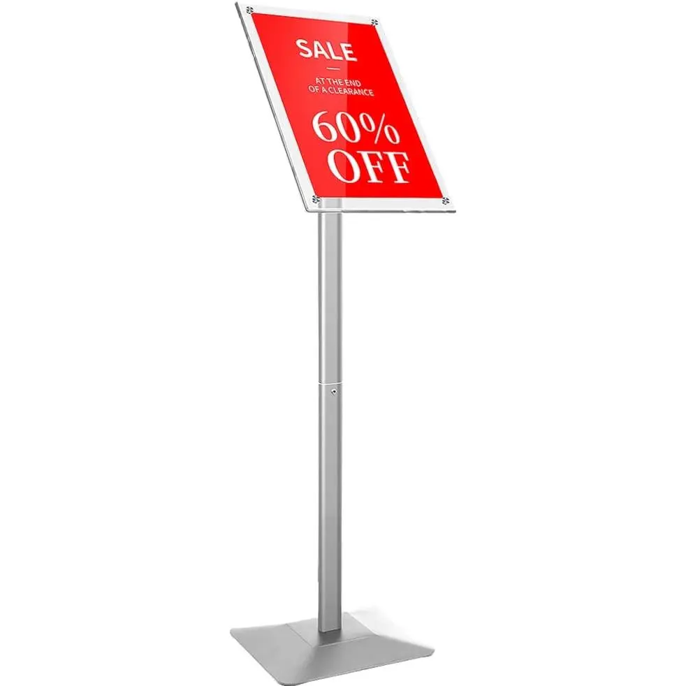 Adjustable Heavy Duty Pedestal Sign holder floor Stand,sign stand poster stand , frame for 8.5 x 11 inch, (,  frame 8.5-x-11-inch)