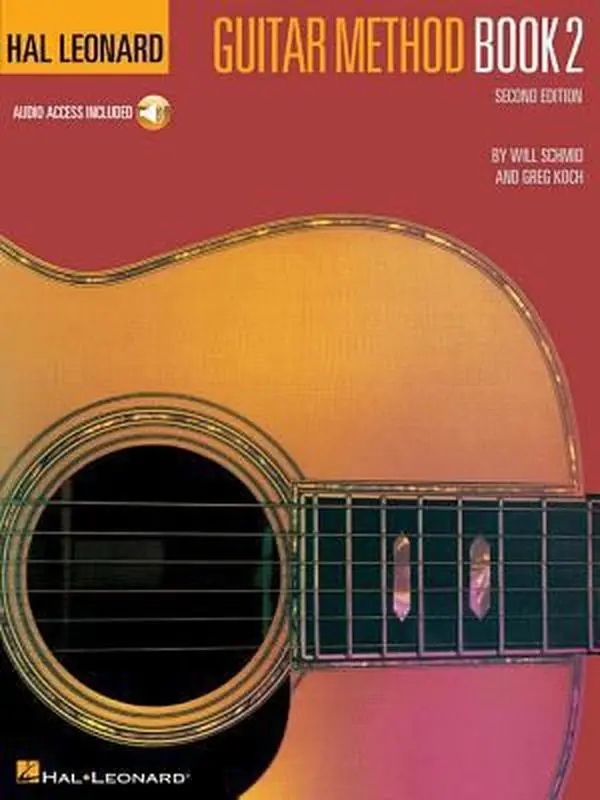 USED Book - Guitar Method Book 2 Hal Leonard Beginner to Intermediate Guitar Lesson Book Learn Chords Fingerstyle Power Chords and Rhythm Techniques Includes Onli by Schmid, Will (Paperback) - english