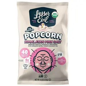 LesserEvil Organic Popcorn, Himalayan Pink Salt 4.6 oz